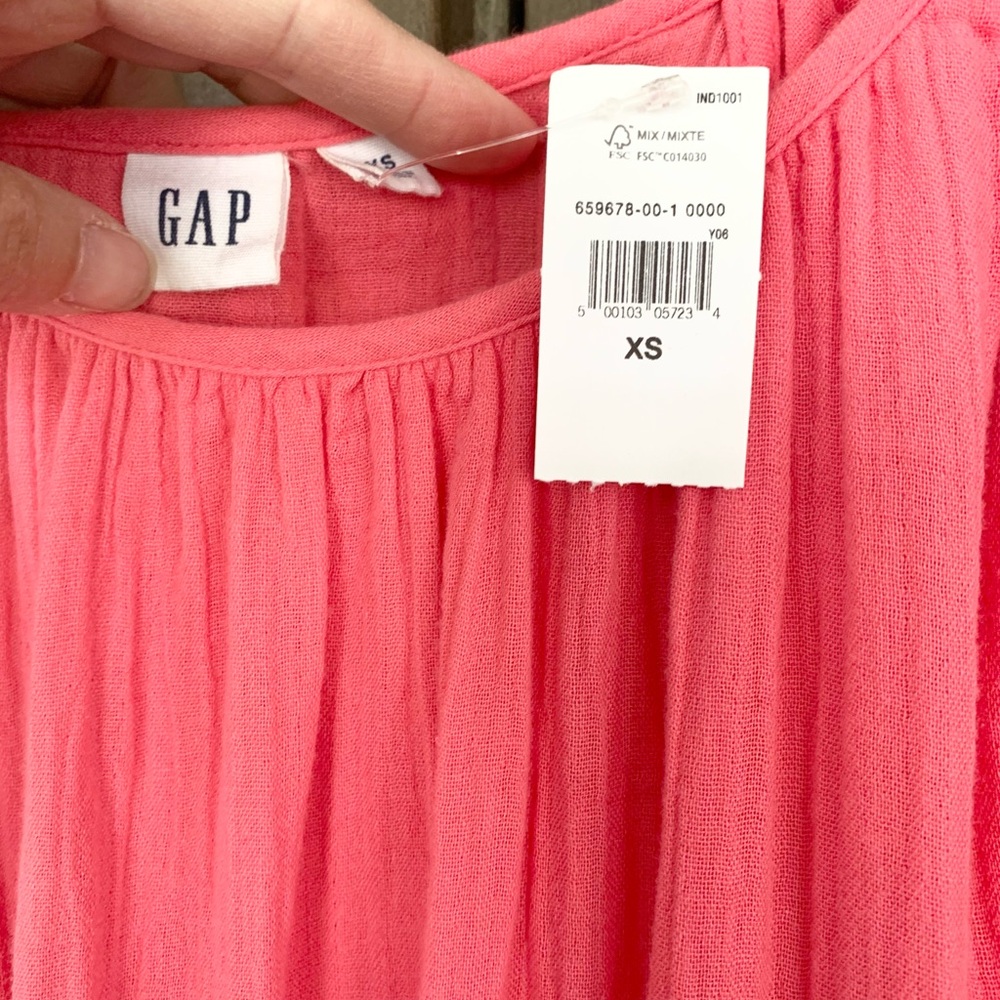 Gap Factory Gauze Midi Flutter Sleeve Dress XS - NWT - Picture 5 of 5